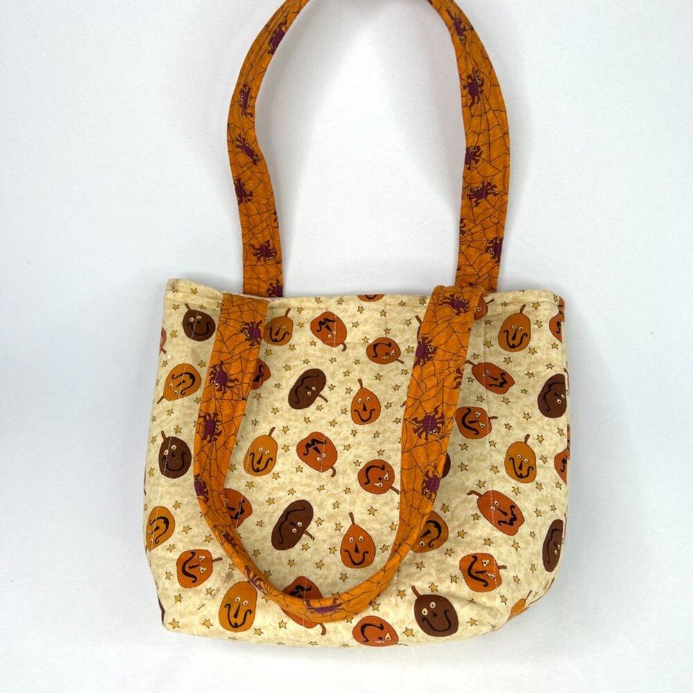 Handmade Pumpkin Fabric Purse - Picture 6 of 7